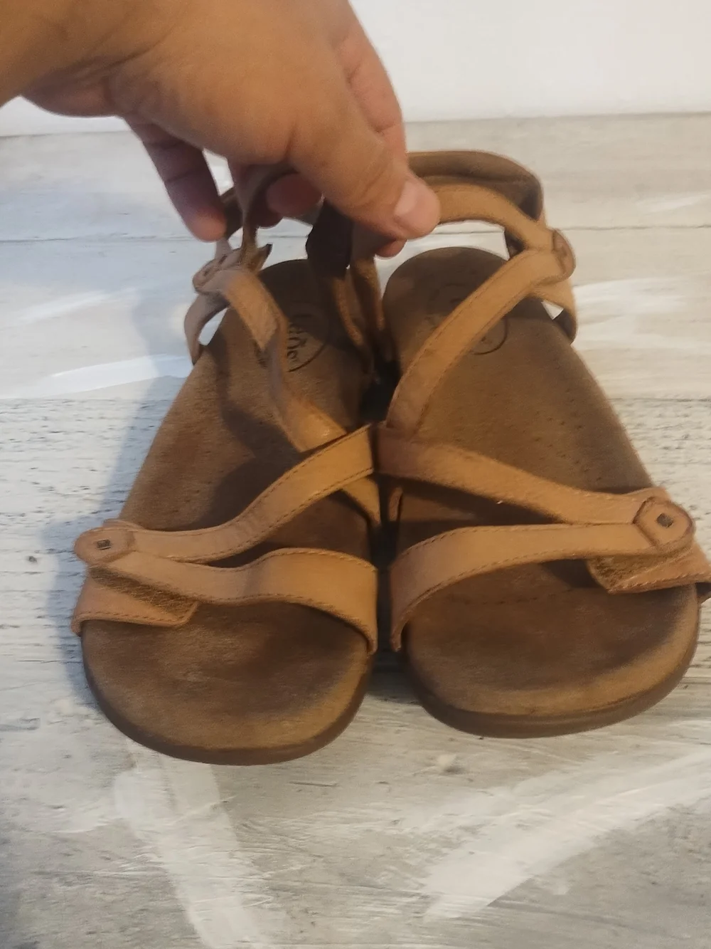 Taos stand up get comfortable Leather Sandal women's usaSz 8 /6 UK size